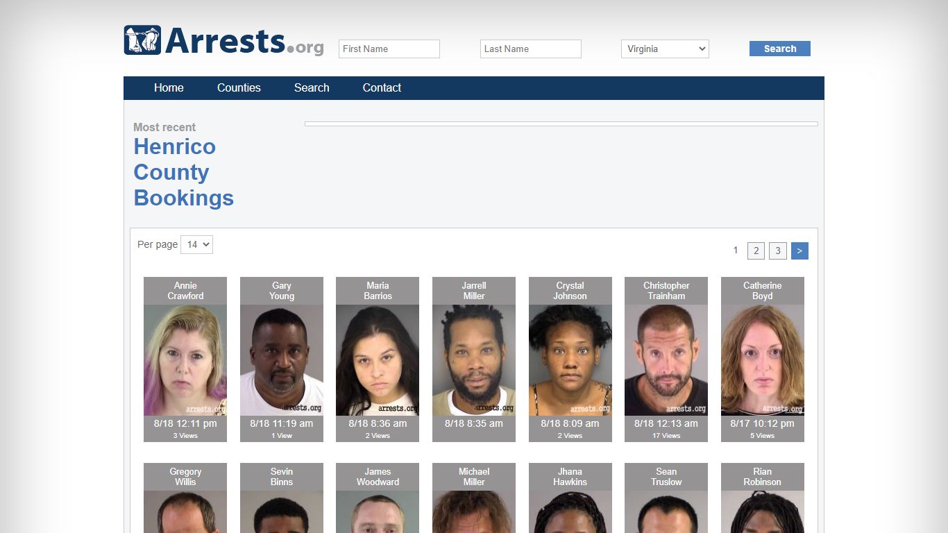 Henrico County Arrests and Inmate Search