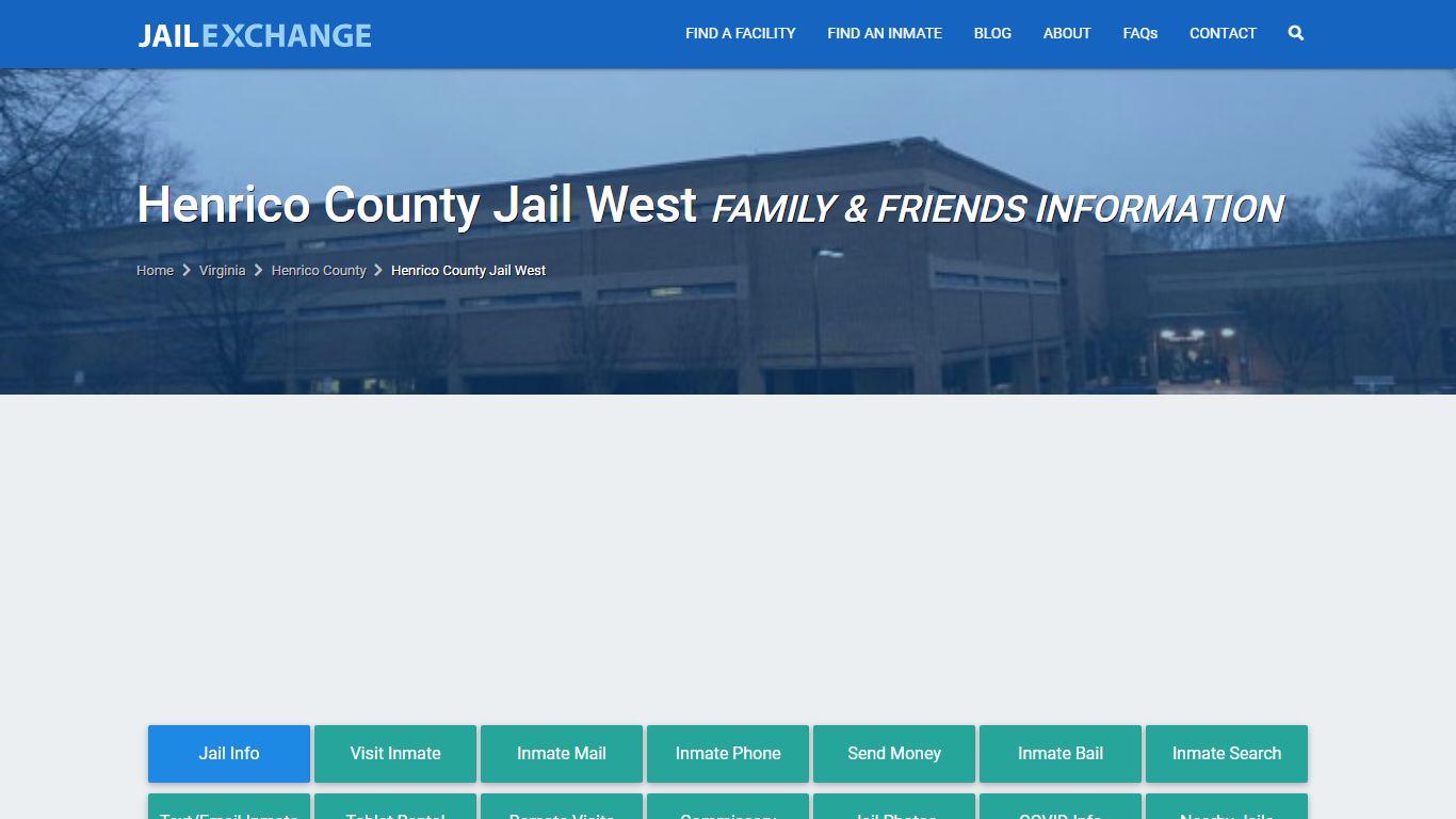 Henrico County Jail West VA | Booking, Visiting, Calls, Phone